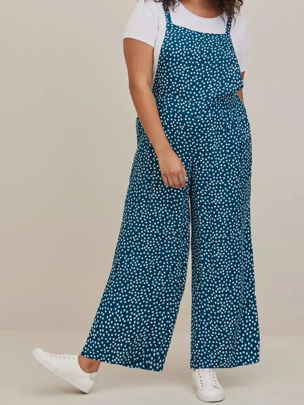 torrid Teal Polka Dot Wide-Leg Jumper